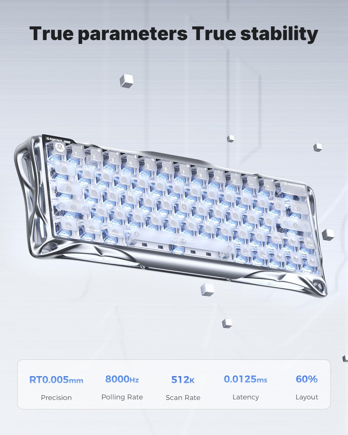 Clavier GravaStar Mercury V60 Pro Argent